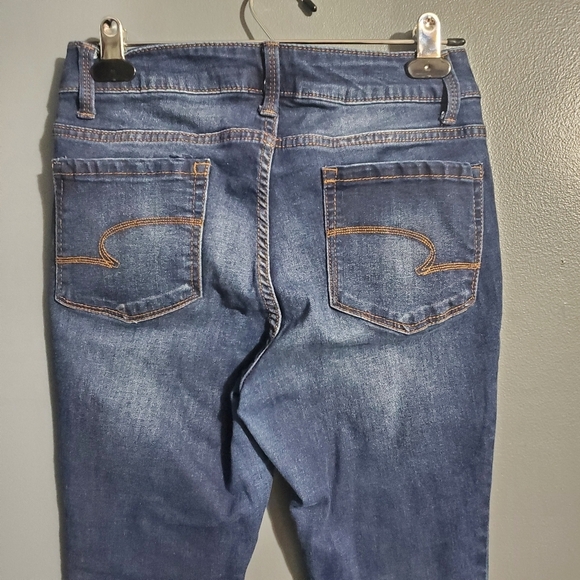 Time and Tru Super Skinny Womens Jeans Dark Wash Size 10 - Picture 4 of 6